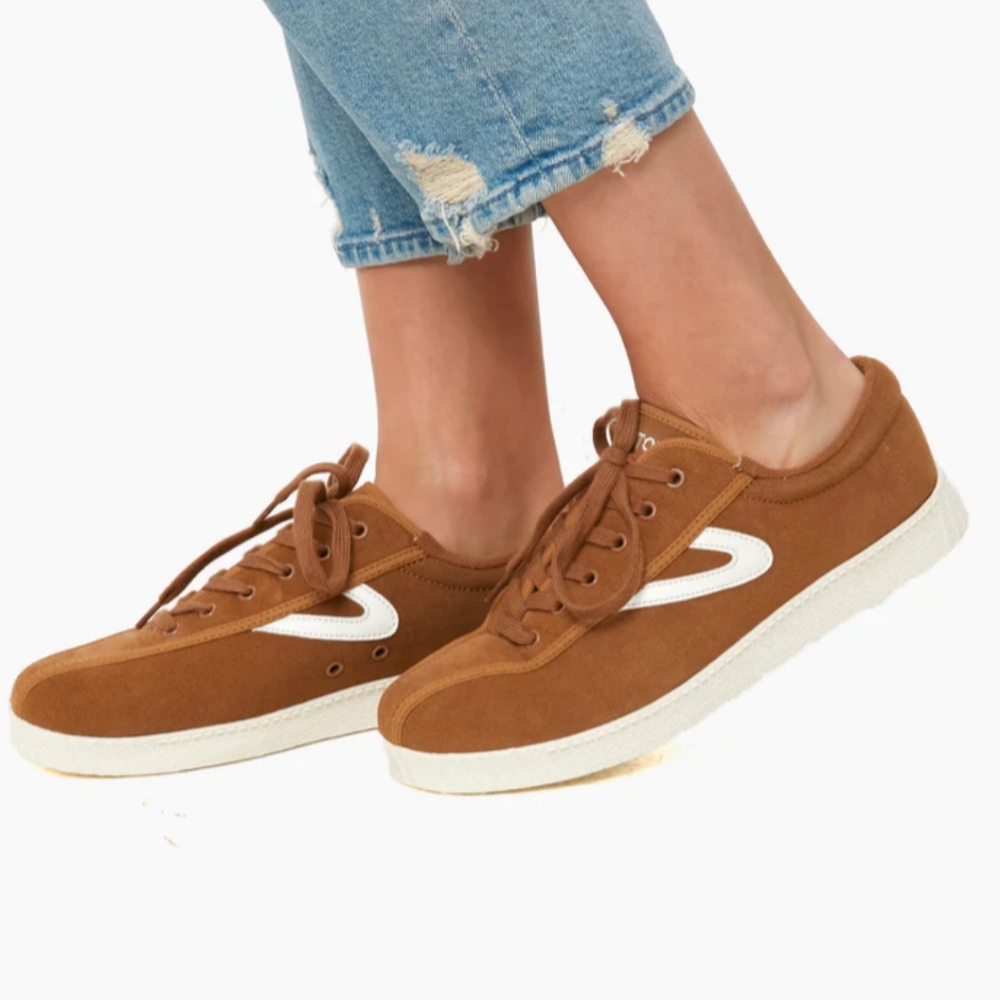 Tretorn Sneakers: Tan My life Suede Sneakers
